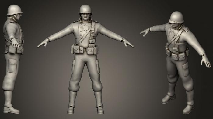Military figurines (STKW_0575) 3D model for CNC machine
